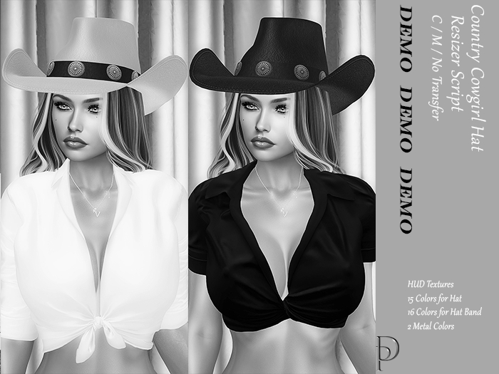 DEMO Cowgirl Country Hat ~Hud Driven~ Resizer Script