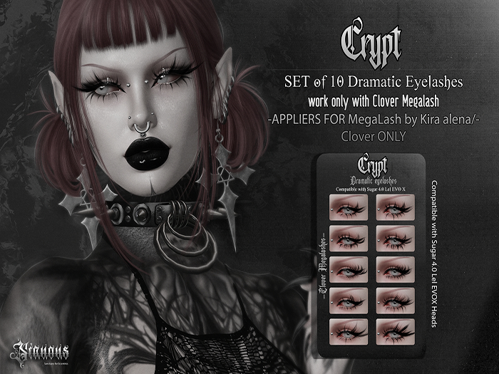 .SN. Crypt  Set Dramatic Eyelashes  - Clover Megalash