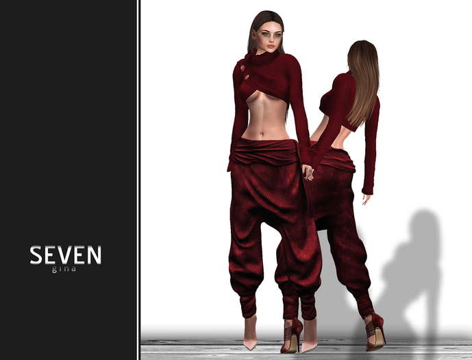 SEVEN - GINA mesh OUTFIT (red)