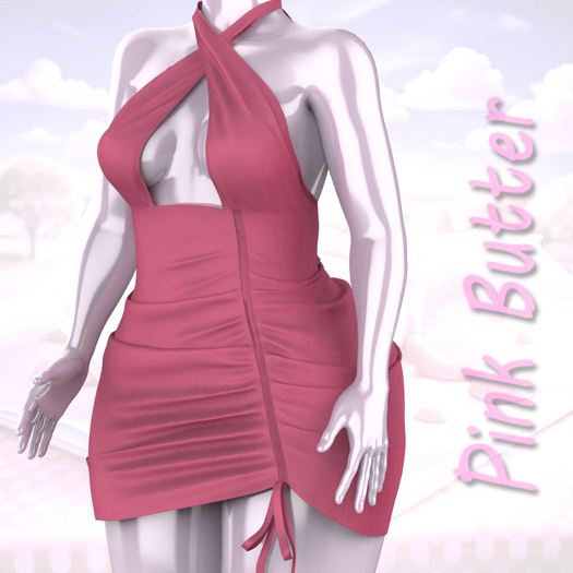 Pink Rouched Dress Waifu