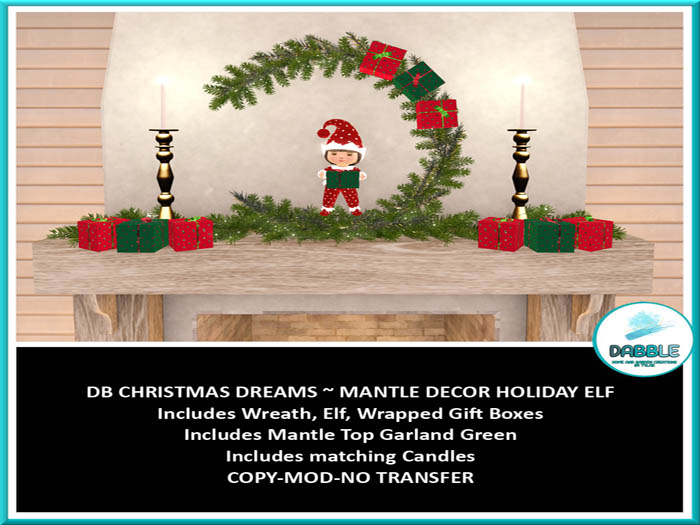 DB CHRISTMAS DREAMS ~ MANTLE DECOR HOLIDAY ELF  add me