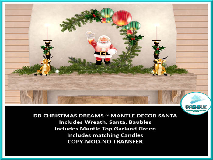 DB CHRISTMAS DREAMS ~ MANTLE DECOR SANTA  add me