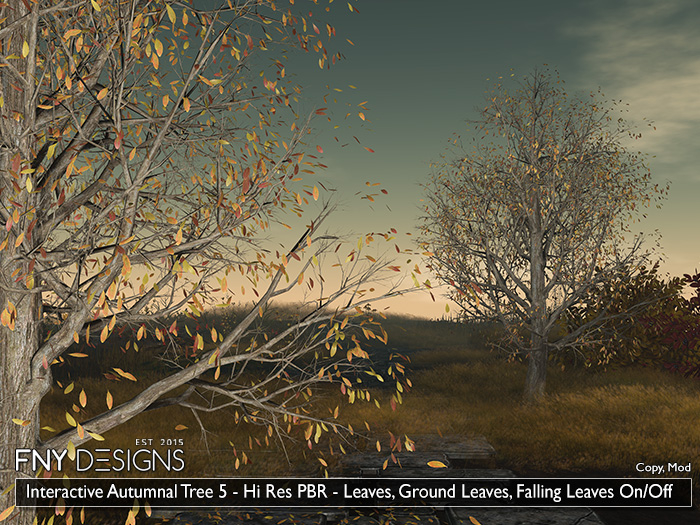 Second Life Marketplace - :FNY: Designs - Interactive Autumnal Tree 5 ...