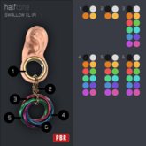 [HT] - E0008 Swallow Earrings XL (F)