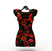 Red Flowers Tee Dress Maitreya