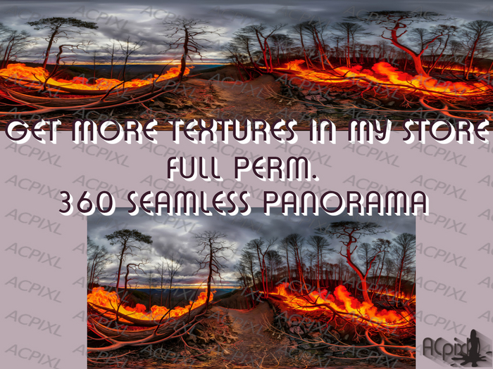 Fire in the Wood 360 Seamless Panorama Texture
