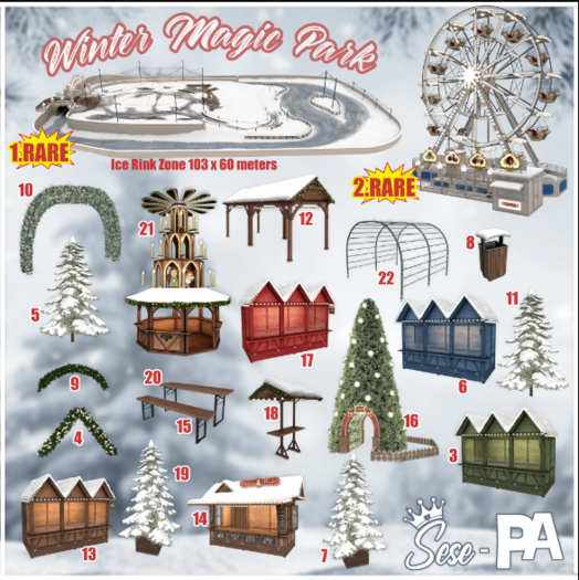 1. Sese & PA - Winter Magic Park -  Ice Rink Zone RARE