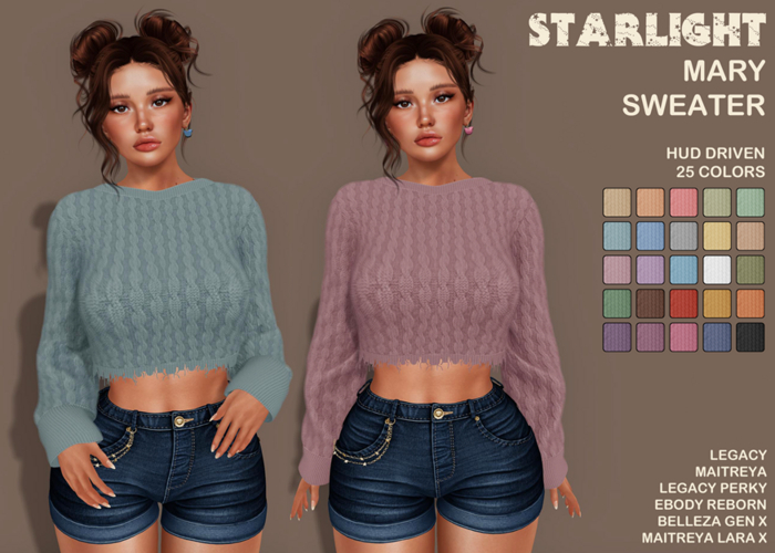 :: SA ::  Mary - Cable Knit Sweater with HUD