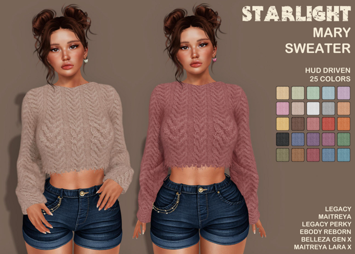 :: SA ::  Mary - Soft Knit Sweater with HUD
