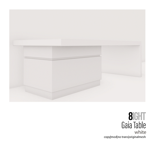 8 Gaia Dining Table -  White
