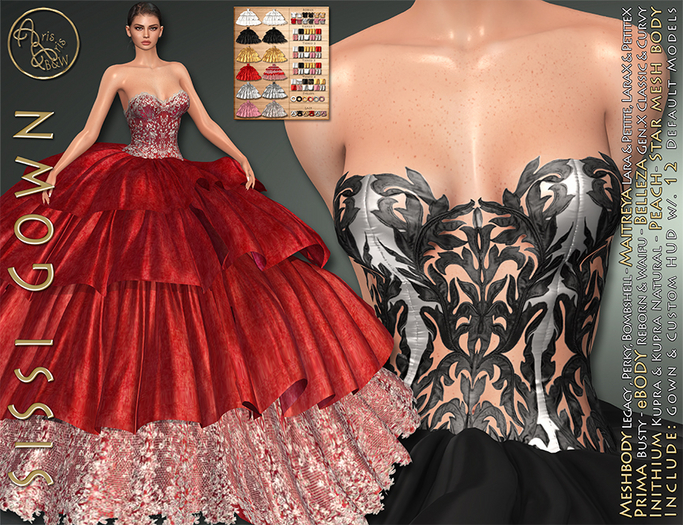 ***ArisArisB&W~ArAy39~SiSsi Gown~CUSTOM HUD