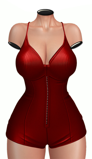 -PULSE- Obsidian Bodysuit - Red