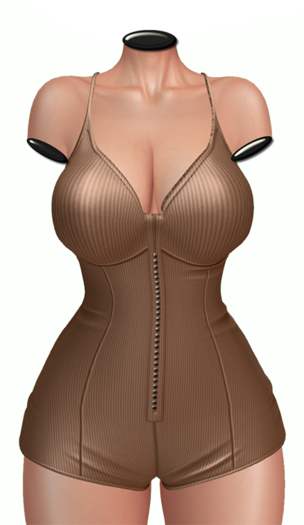 -PULSE- Obsidian Bodysuit - Sandshell