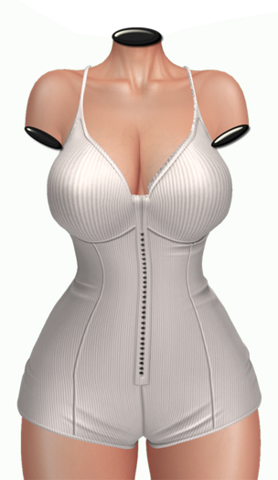 -PULSE- Obsidian Bodysuit - White