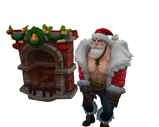 Atheria Designs Animesh Dancing Muscle Santa and Chimney