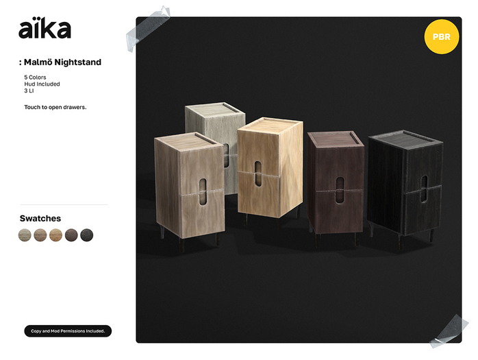 aika - Malmo Bedside Table (add)