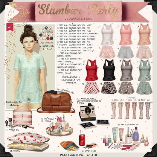 Tres Blah - Slumber Party Pj's RARE
