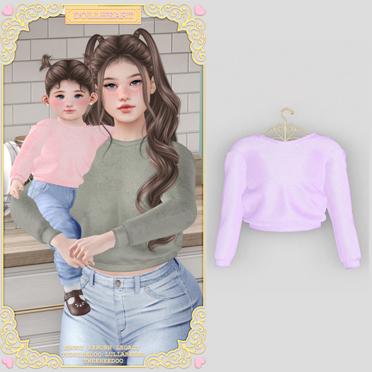 {Dollheart} Abby Sweater {Soft Purple}