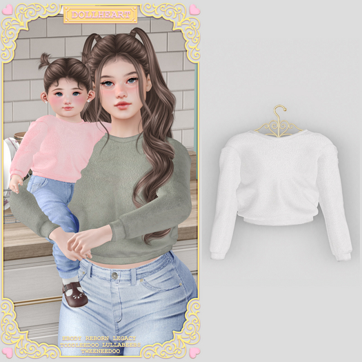 {Dollheart} Abby Sweater {Soft White}