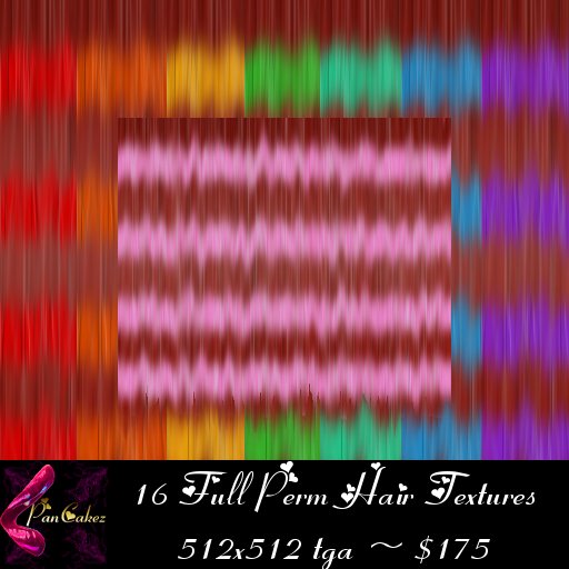 *PCz* Rippled Hair Textures- Red