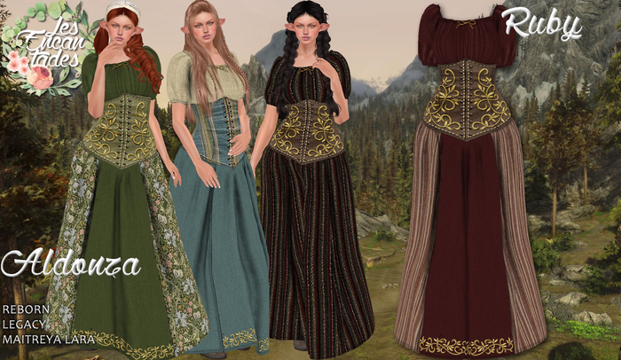 *LE* Aldonza Ruby - Medieval Peasant dress