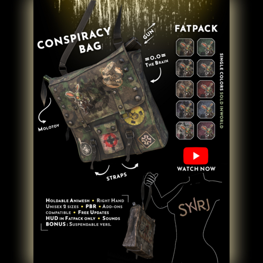SynRJ ~ Conspiracy Bag ~ Fatpack