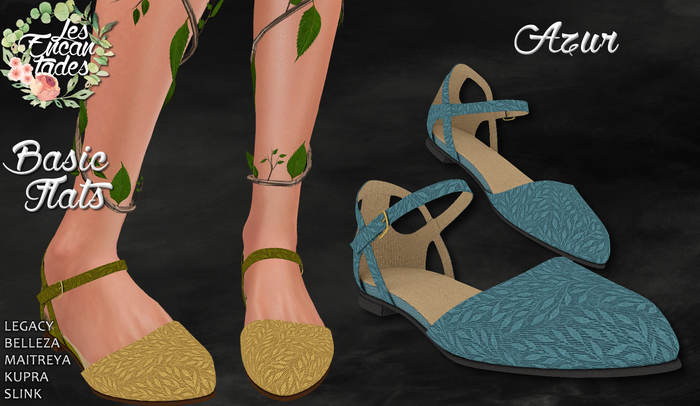 *LE* Basic Flats Azur - Medieval shoes