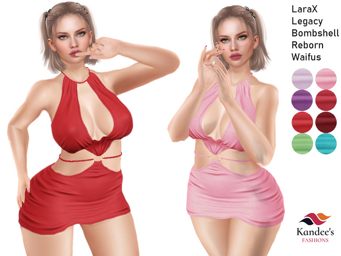 Neckholder Dress + Hud Version 1