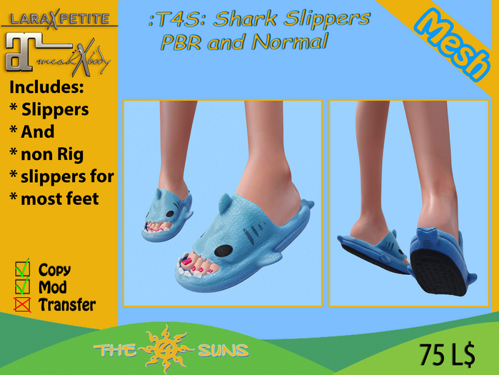 :T4S: Shark Slippers