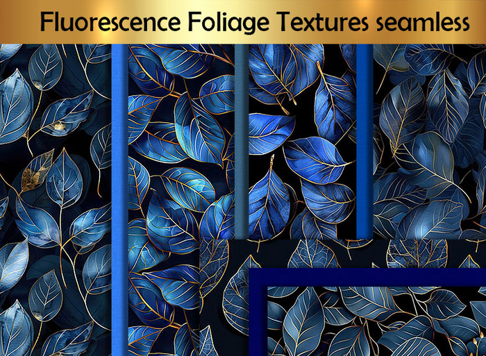 Fluorescence Foliage Textures seamless