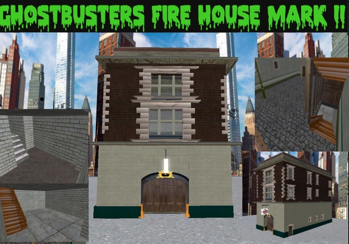 GHOSTBUSTERS Fire House Mark II  WITH BASEMENTS (BOXED)