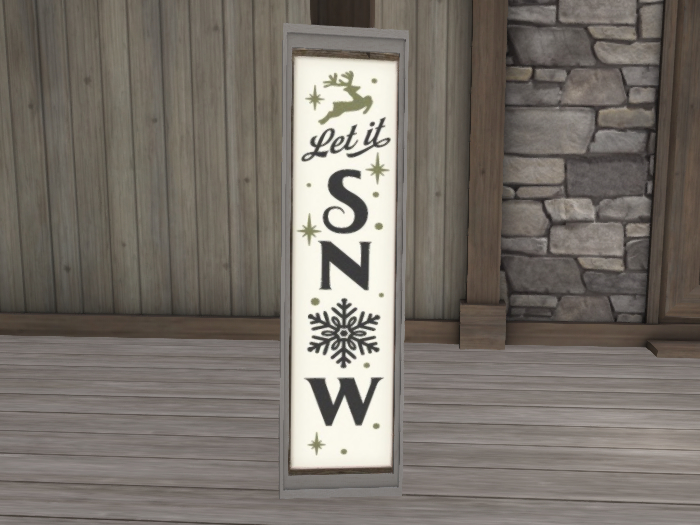 Christmas Porch Sign Let It Snow