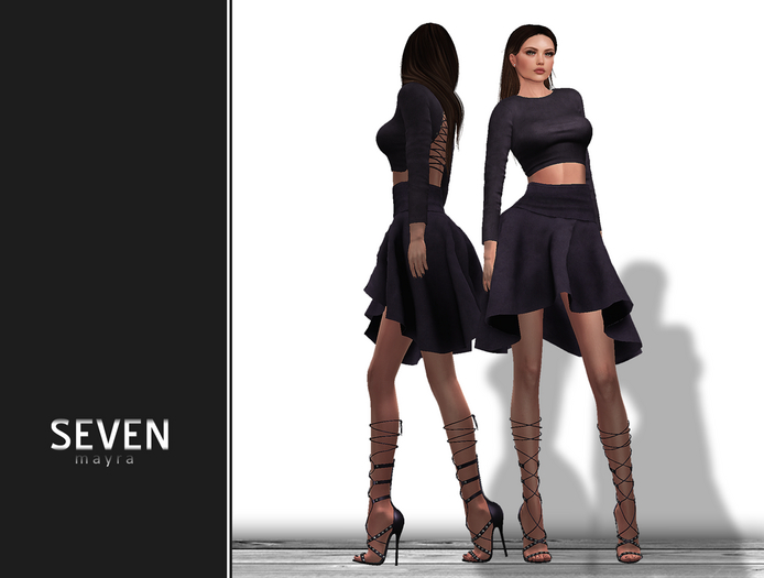 SEVEN - MAYRA mesh OUTFIT (plum)