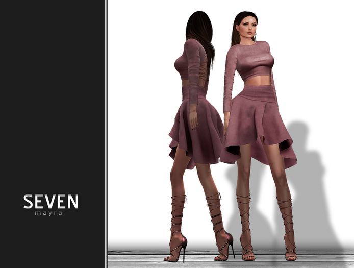 SEVEN - MAYRA mesh OUTFIT (pink)