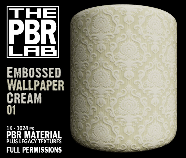The PBR Lab - Embossed Wallpaper Cream 01