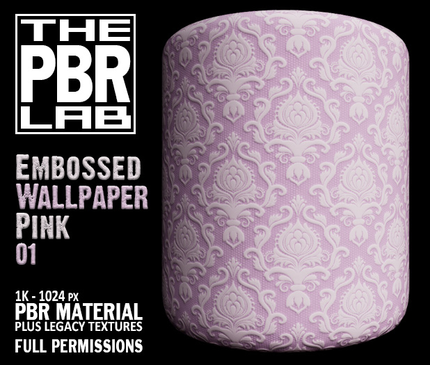 The PBR Lab - Embossed Wallpaper Pink 01