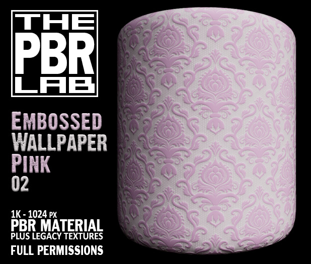 The PBR Lab - Embossed Wallpaper Pink 02