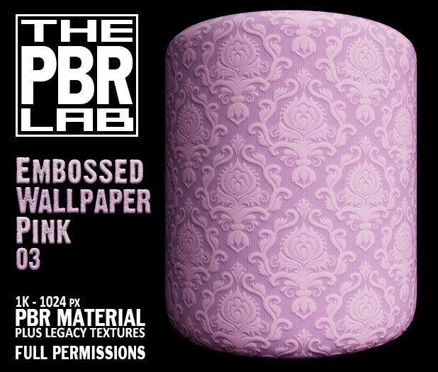 The PBR Lab - Embossed Wallpaper Pink 03