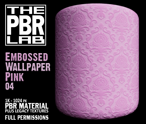 The PBR Lab - Embossed Wallpaper Pink 04