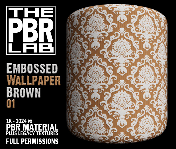 The PBR Lab - Embossed Wallpaper Brown 01