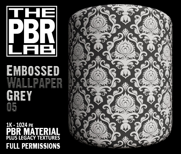 The PBR Lab - Embossed Wallpaper Grey 05
