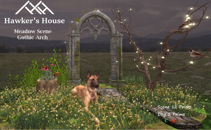 *hh* Meadow Scene - Gothic Arch