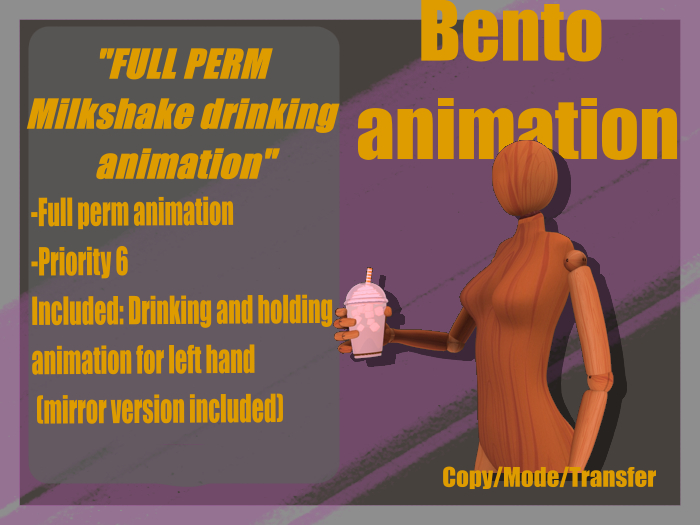 FULL PERM Milkshake drinking animation