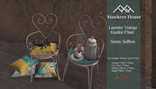*HH* Laurette Vintage Garden Chairs Sunny Saffron