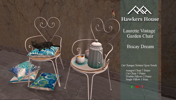 *HH* Laurette Vintage Garden Chairs Biscay Dream