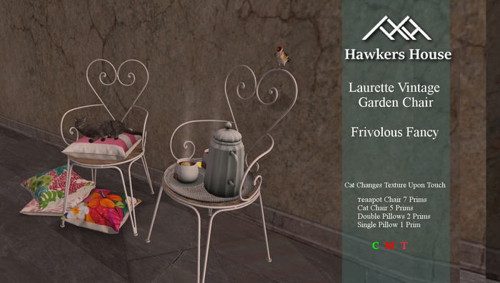 *HH* Laurette Vintage Garden Chairs Frivolous Fancy