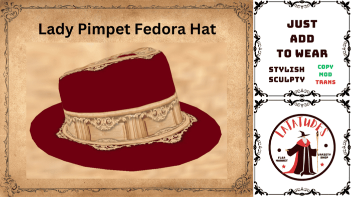 Lady Pimpet Fedora Hat