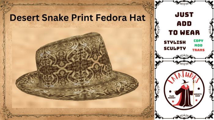 Desert Snake Fedora Hat