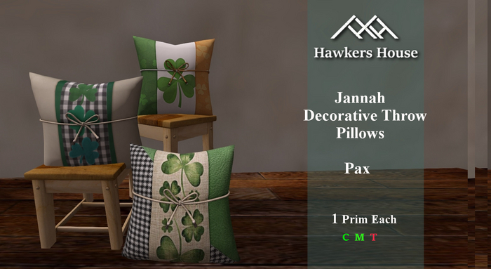 *HH* Jennah Decorative Throw Pillow Pax