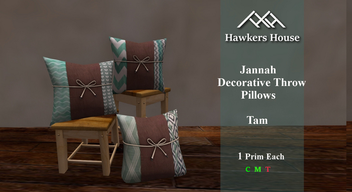 *HH* Jennah Decorative Throw Pillow Tam